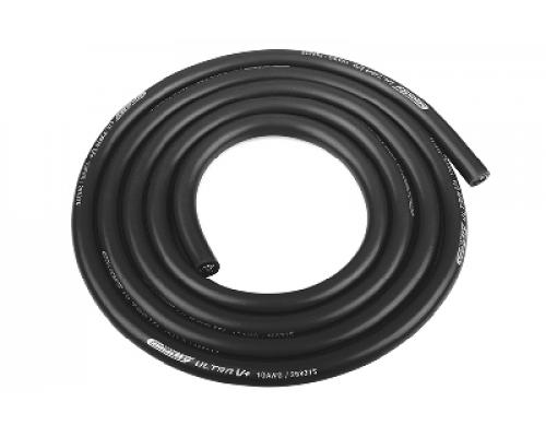 Team Corally - Ultra V+ Siliconen kabel - Super flexibel - Zwart - 10AWG - 2683 / 0.05 Strengen - BD 5.5mm - 1m