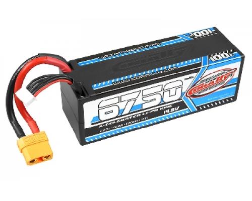 Team Corally - X-Celerated 100C LiPo Battery - 6750 mAh - 14.8V - Stick 4S - Hard Wire - XT90