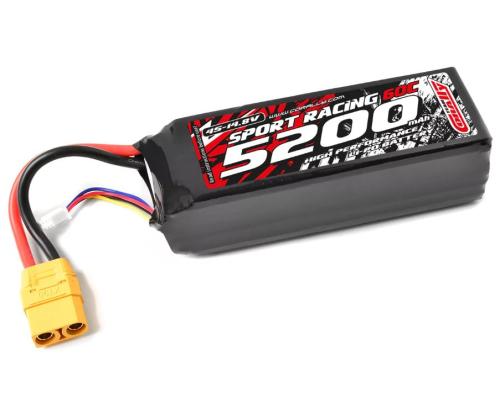 Team Corally - Power Racing 60C - 5200MAH - 4S - 14,8V - XT-90 - Semi-Soft Case - C-49232-X