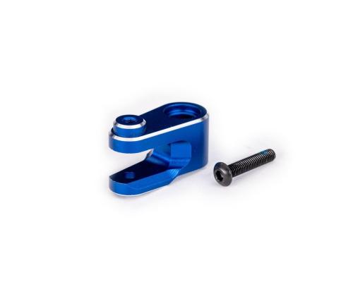 Traxxas SERVO HORN, STEERING, 6061-T6 ALUMINUM (BLUE-ANODIZED)/ 3X15MM BCS (WITH THREADLOCK) (1)