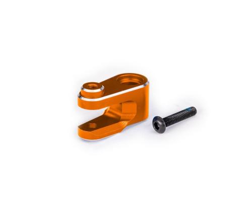 Traxxas SERVO HORN, STEERING, 6061-T6 ALUMINUM (ORANGE-ANODIZED)/ 3X15MM BCS (WITH THREADLOCK) (1)