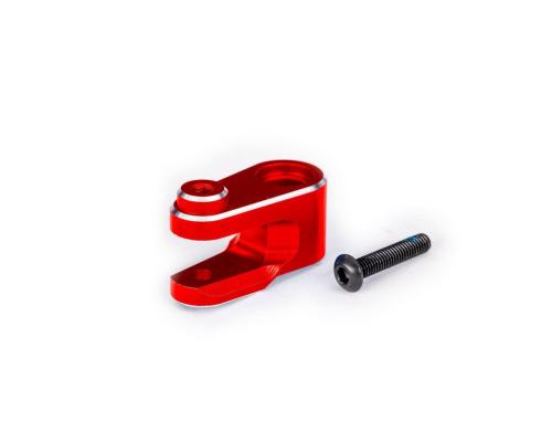 Traxxas Servo horn, steering, 6061-T6 aluminum (red-anodized)/ 3x15mm BCS (with threadlock) (1)