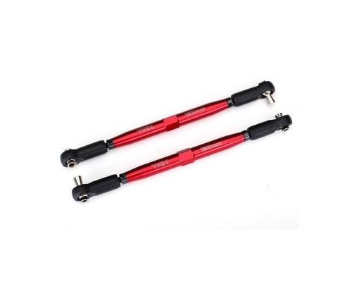 Traxxas TOE LINKS, X-MAXX (TUBES RED-ANODIZED, 7075-T6 ALUMINUM, STRONGER THAN TITANIUM)