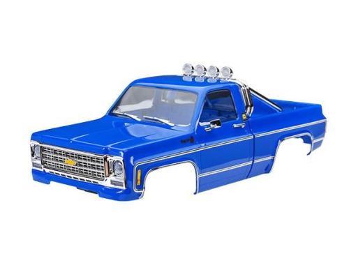 TRAXXAS BODY, CHEVROLET K10 TRUCK (1979), COMPLETE, BLUE (INCLUDES GRILLE, SIDE MIRRORS, DOOR HANDLES, ROLL BAR, WINDSHI