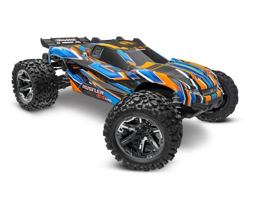 TRAXXAS RUSTLER 4X4 VXL HEAVY DUTY TQI TSM  ORANJE