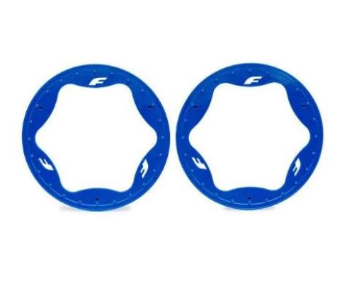 Traxxas TRX10948-BLUE Beadlock rings, rear, blue (4.3\") (2)