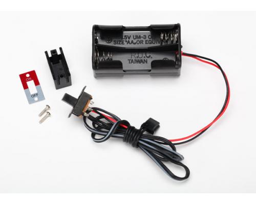 Traxxas TRX3170X Batterij houder, 4-cell/ Met on-off switch
