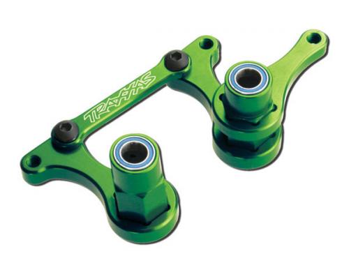 Traxxas TRX3743G Stuurinrichting bellcranks, stuurstang (groen-geanodiseerd T6 aluminium) / 5x8mm kogellagers (4) hardwa