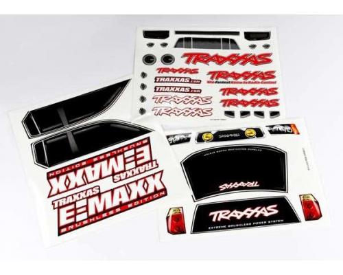 Traxxas TRX3916 Stickervellen, E-Maxx Brushless (model 3908)