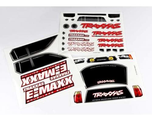 Traxxas TRX3916 Stickervellen, E-Maxx Brushless (model 3908)