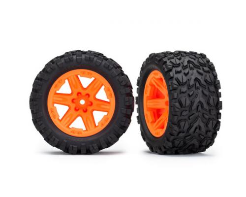 Traxxas TRX6773A Banden en wielen, geassembleerd, gelijmd (2,8 \") (Rustler 4X4 oranje wielen, Talon Extreme-banden, schu