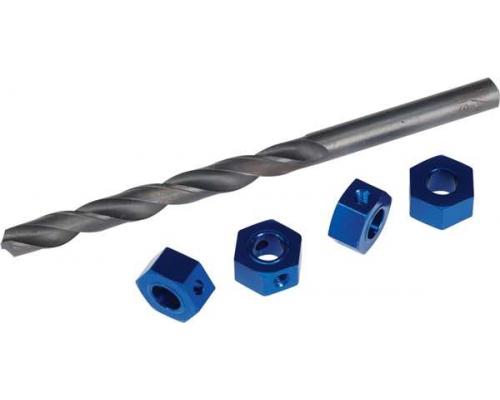 Traxxas TRX6869 Stuurwieladapters, 12mm hex, pennen (4) / boor, 0,25 inch