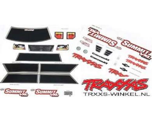 Traxxas TRX7213 Sticker vellen, Summit 1/16e