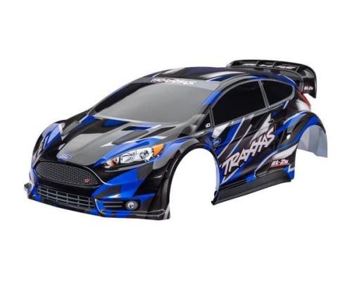 TRX7418-BLUE Body, Ford Fiesta ST Rally Brushless, blue painted, decals applied)