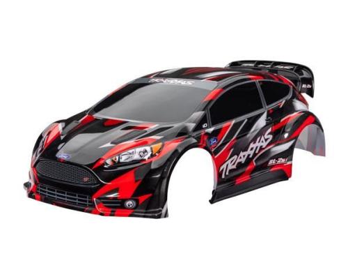 TRX7418-RED Body, Ford Fiesta ST Rally Brushless, red (painted, decals applied)