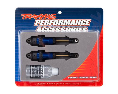 Traxxas TRX7461 Schokbrekers GTR lange blauwgeanodiseerde, PTFE-gecoate lichamen met TiN-assen (volledig gemonteerd, zon