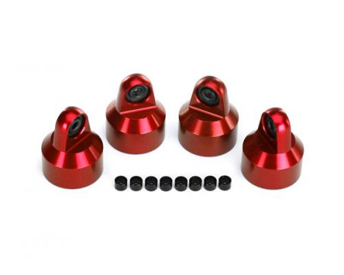 TRX7764R Schokbreker caps, aluminum (rood-geanodiseerd), GTX sch