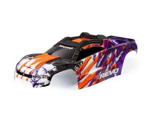 Traxxas TRX8611T Body, E-Revo, purple / raam, grille, sticker met lichtplaat (gemonteerd met voorste en achterste carros