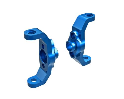 Traxxas TRX9733-BLUE Caster blocks, 6061-T6 aluminum (blue-anodized) (left & right)