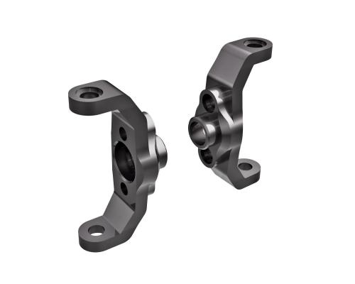 Traxxas TRX9733-GRAY Caster blocks, 6061-T6 aluminum (dark titanium-anodized) (left & right)