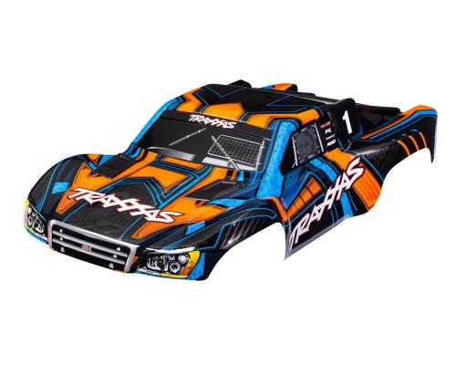 Traxxas BODY, SLASH 4X4 oranje/blauw past ook op de VXL en 2WD TRX6844-ORNG