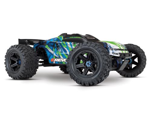 Traxxas E-Revo 2 VXL Brushless 1/8 Elektrische Monster Truck Groen met 2.4GHz en TSM TRX86086-4GR