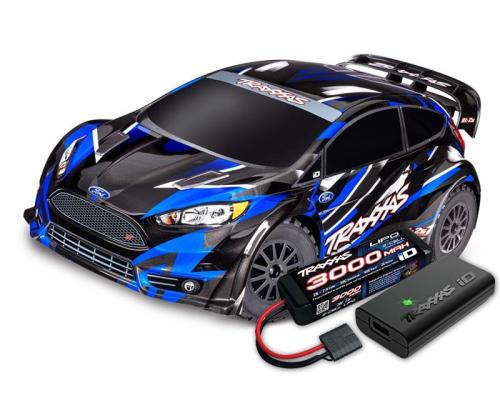Traxxas Ford Fiesta ST Rally BL-2s - Blauw INCL. ACCU EN LADER