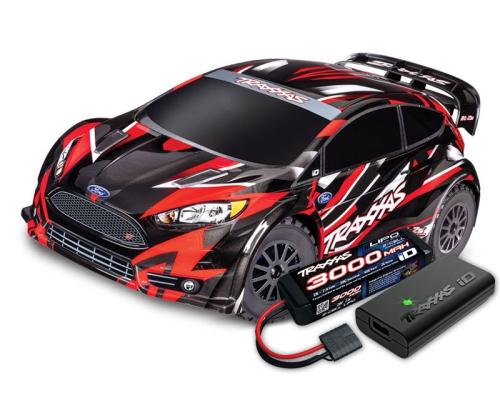Traxxas Ford Fiesta ST Rally BL-2s - Rood INCL. ACCU EN LADER