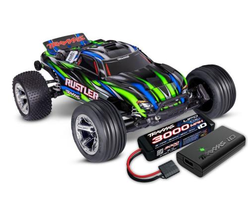 Traxxas Rustler 2WD BL-2S HD Groen INCL. ACCU EN LADER