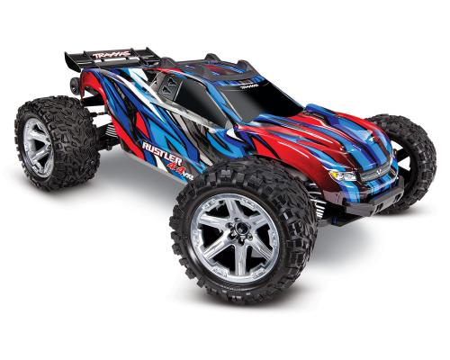 Traxxas Rustler 4X4 VXL Brushless Stadium Truck RTR TSM 2.4Ghz TRX67076-4 zonder batterij en lader Blue