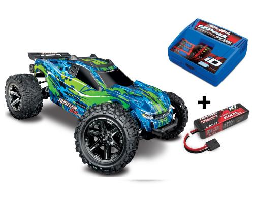 Traxxas Rustler 4X4 VXL Brushless Stadium Truck lipopack green