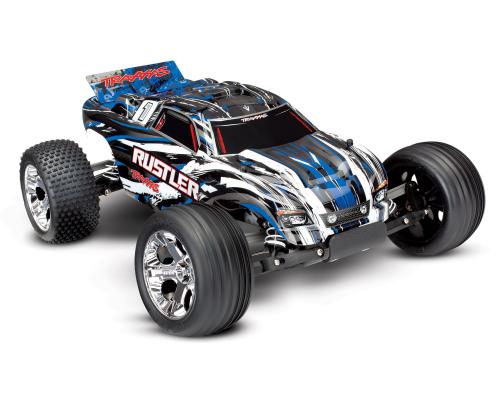 Traxxas Rustler XL-5 electro truggy RTR Blauw TRX37054-4B zonder Accu en Lader