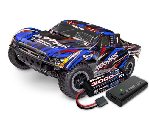 Traxxas Slash Brushless BL-2s: 1/10 2WD HD - Blue TRX58334-4BLUE INCL. ACCU EN LADER