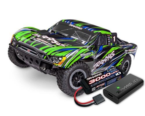 Traxxas Slash Brushless BL-2s: 1/10 2WD HD -Green TRX58334-4GRN INCL. ACCU EN LADER