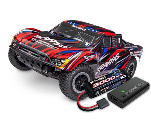 Traxxas Slash Brushless BL-2s: 1/10 2WD HD -Red TRX58334-4RED INCL. ACCU EN LADER