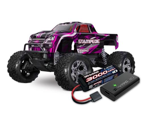 Traxxas Stampede 2WD BL-2S HD Pink INCL. ACCU EN LADER