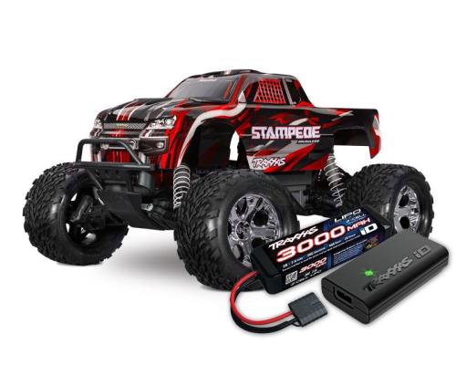 Traxxas Stampede 2WD BL-2S HD Rood INCL. ACCU EN LADER