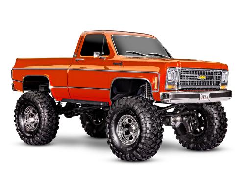 Traxxas TRX-4 Scale and Trail Crawler met Chevrolet K10 Truck Body Metalic Koper uit 1979: 4WD elektrische truck met TQi