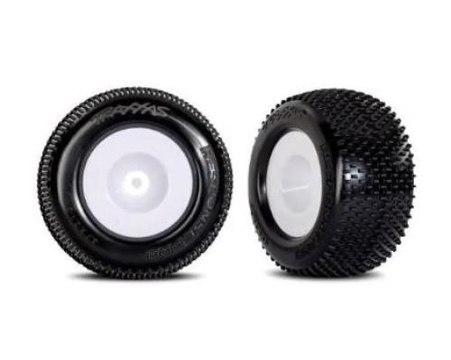 Traxxas TRX10773-WHT White Dished Wheels w/ Response Pro Tires (2)