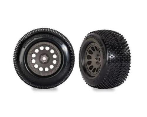 Traxxas TRX10774-GRAY Gray Mini XRT Wheels w/ Response Pro Tires (2)