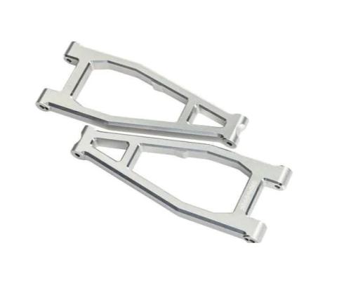 Traxxas TRX10929X-SLVR Suspension arms, upper (left & right, front) (6061-T6 aluminum, silver-anodized)