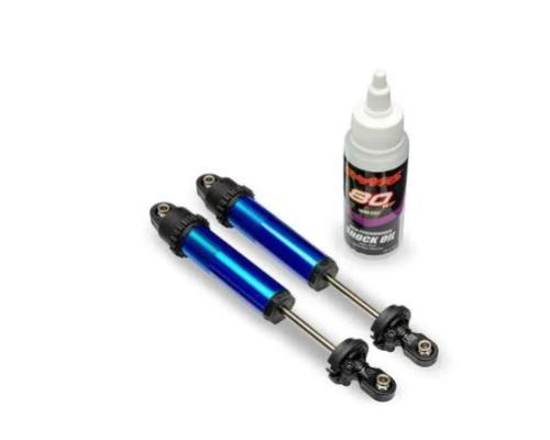 Traxxas TRX10961-BLUE Shocks, GT-Maxx, front, aluminum, blue-anodized (fully assembled w/o springs) (2)