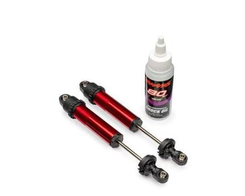 Traxxas TRX10962-RED Shocks, GT-Maxx, rear, aluminum, red-anodized (fully assembled w/o springs) (2)