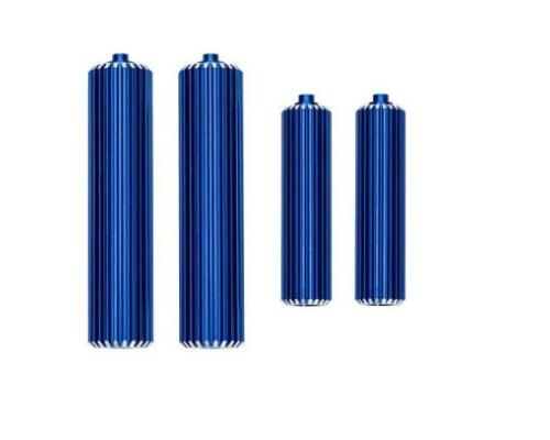 Traxxas TRX10966-BLUE Reservoirs, shocks (6061-T6 aluminum, blue-anodized) (front (2), rear (2))