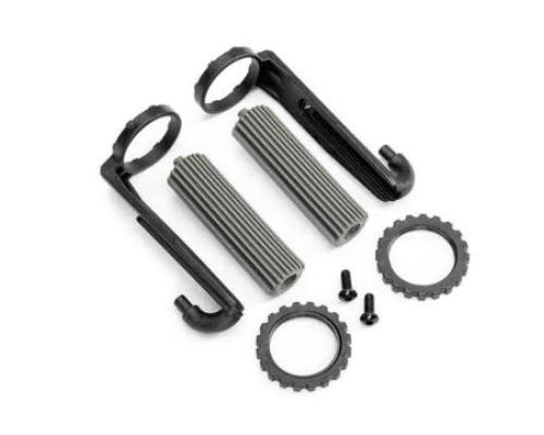 Traxxas TRX10966-GRAY Reservoirs, shocks, front (2)/ 3x8mm BCS (2)