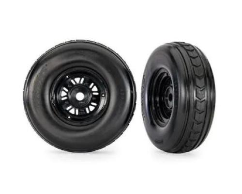 Traxxas TRX10972  Banden en velgen, gemonteerd en gelijmd Pro Scale Sand Car zwarte velgen