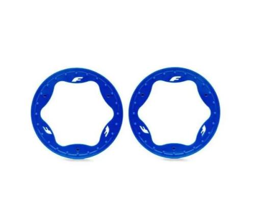 Traxxas TRX10976-BLUE Beadlock rings, front, blue (3.5\") (2)