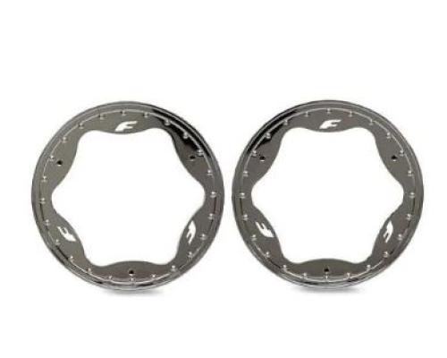Traxxas TRX10976-CHRM Beadlock rings, front, chrome (3.5\") (2)