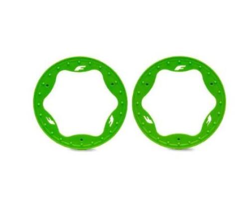 Traxxas TRX10976-GRN  TRX10976-GRN  Beadlock rings, front, green (3.5\") (2)
