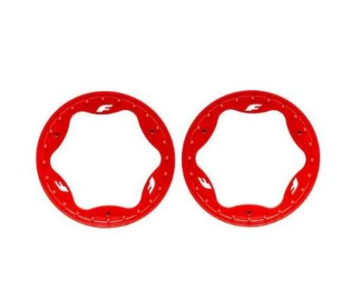 Traxxas TRX10976-RED Beadlock rings, front, red (3.5\") (2)